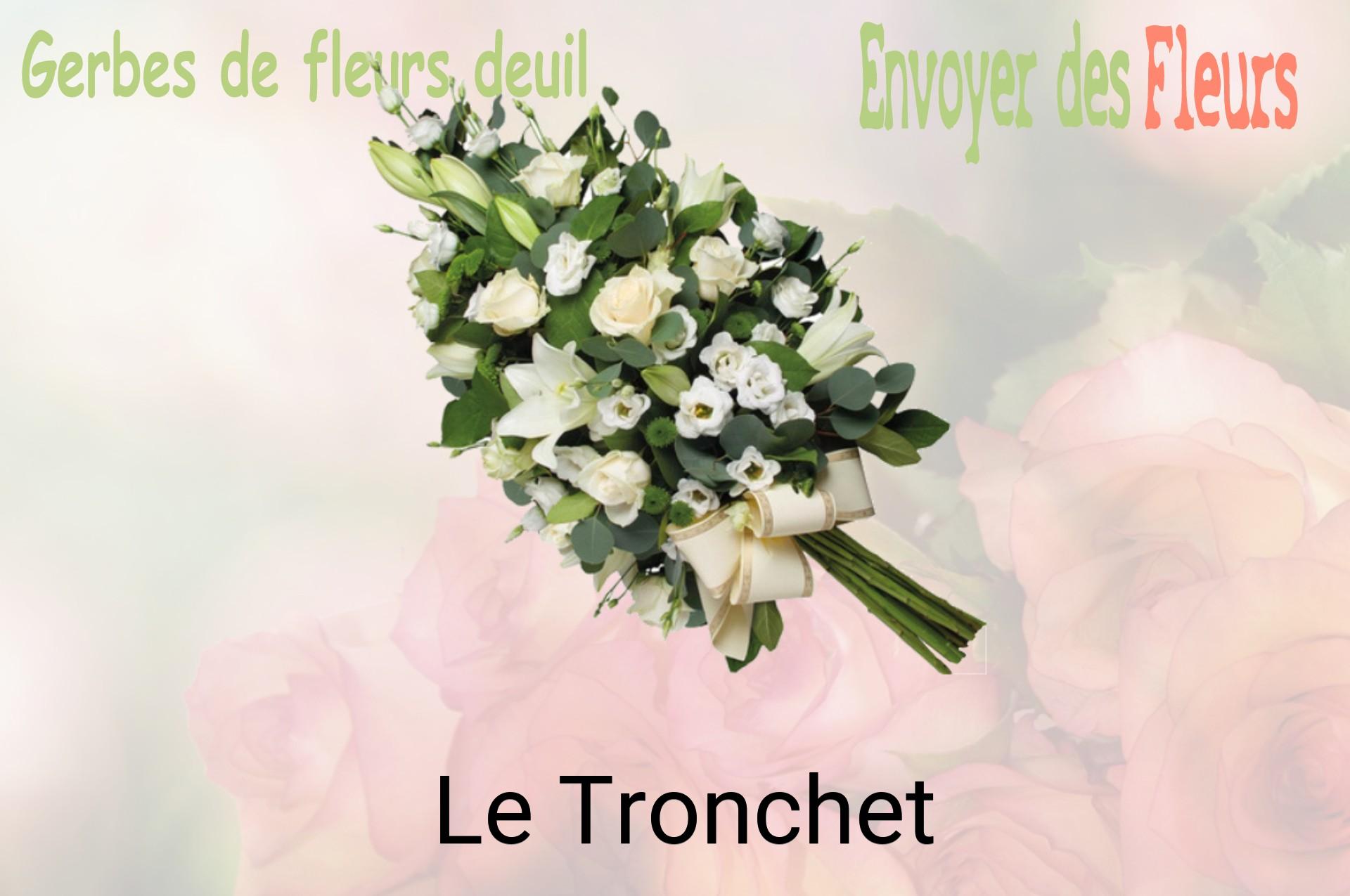 Gerbe de fleurs de deuil livrée à Le Tronchet